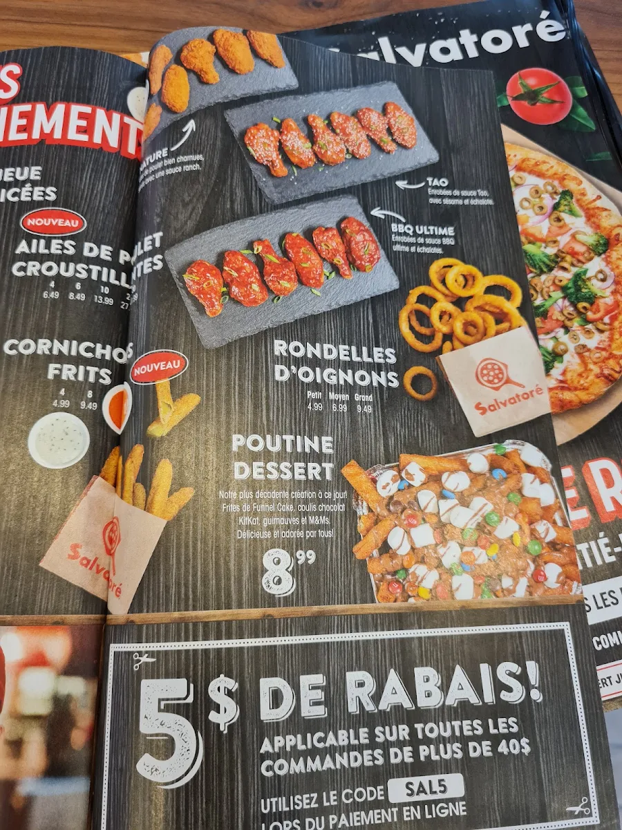 Menu, Pizza Salvatoré