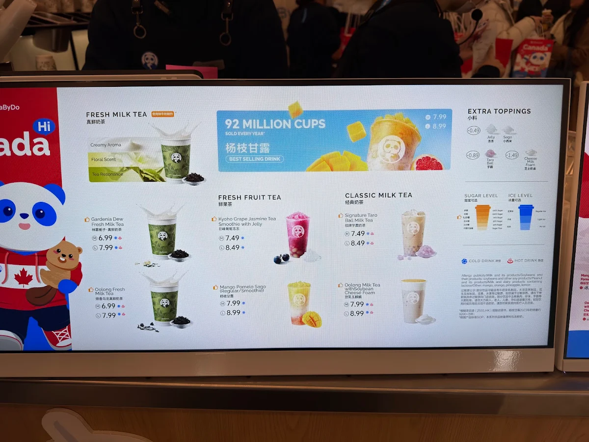 Menu, TeaByDo (North York)