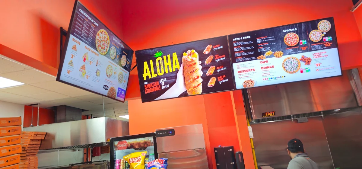Menu, Pizza Pizza