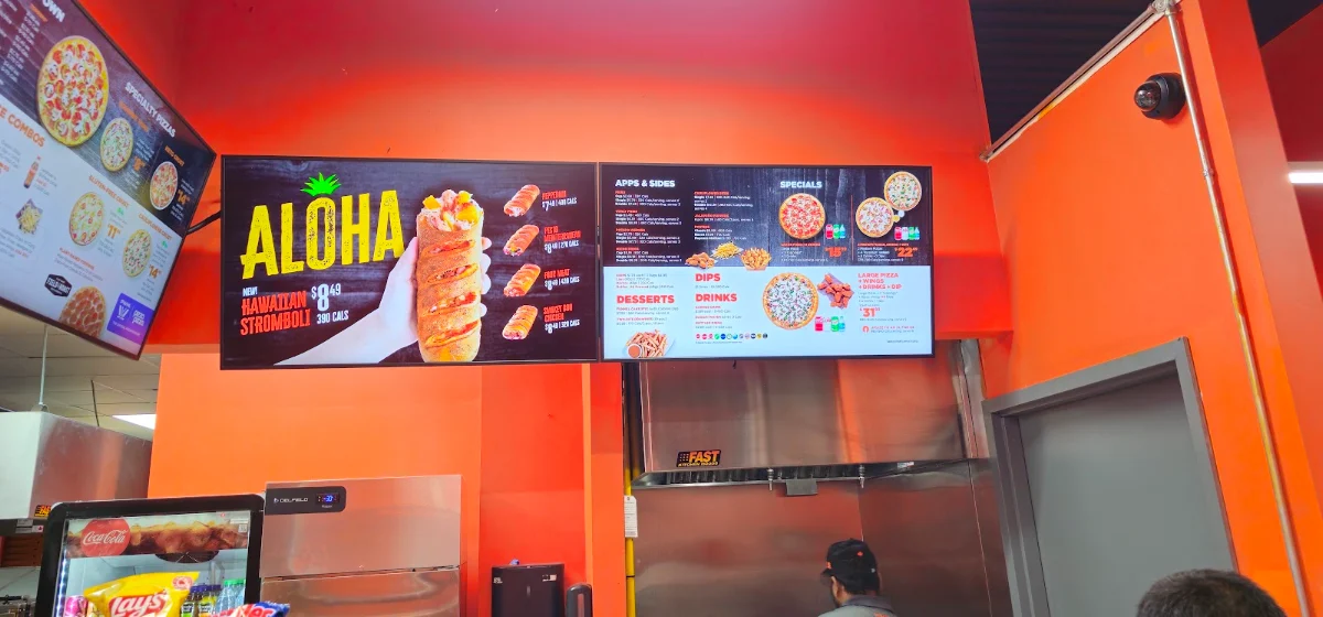 Menu, Pizza Pizza