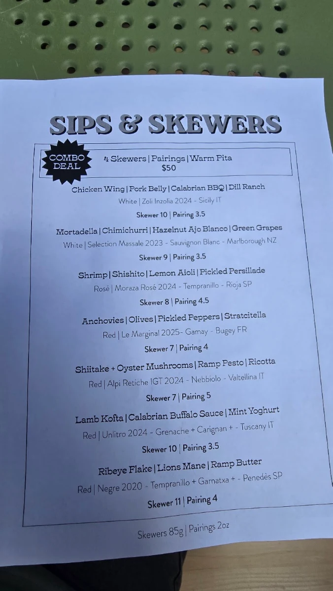 Menu, Linden Pizza