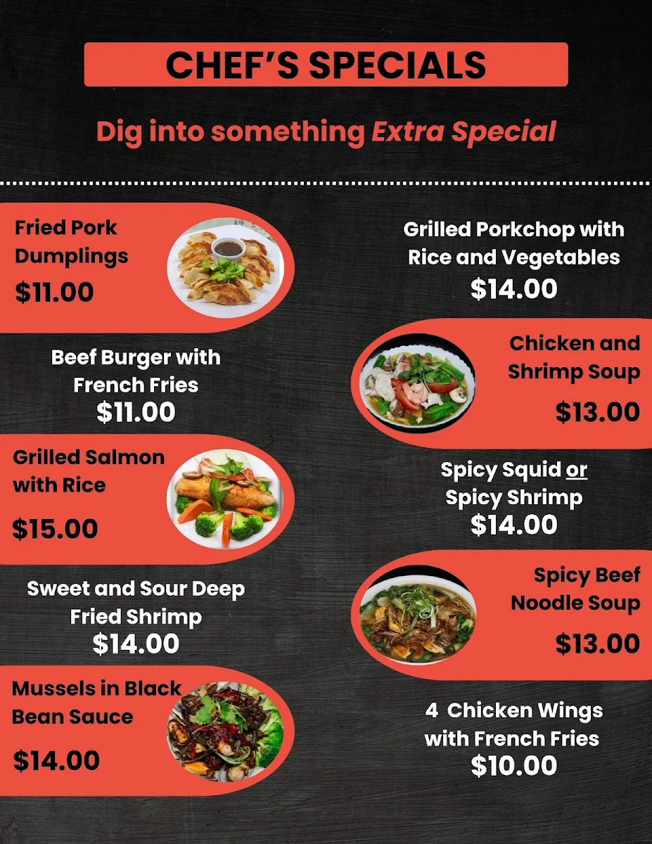 Menu, Wok and Grill