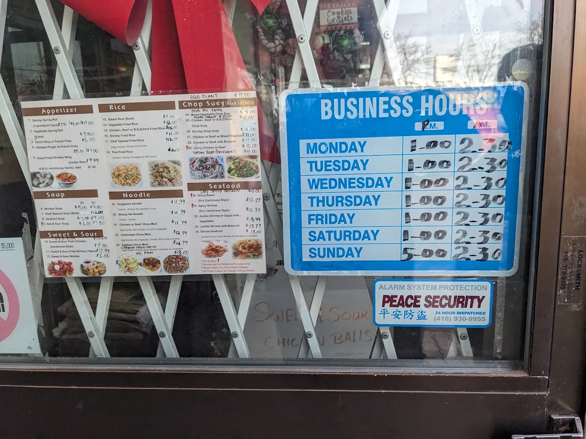 Menu, Wok and Grill