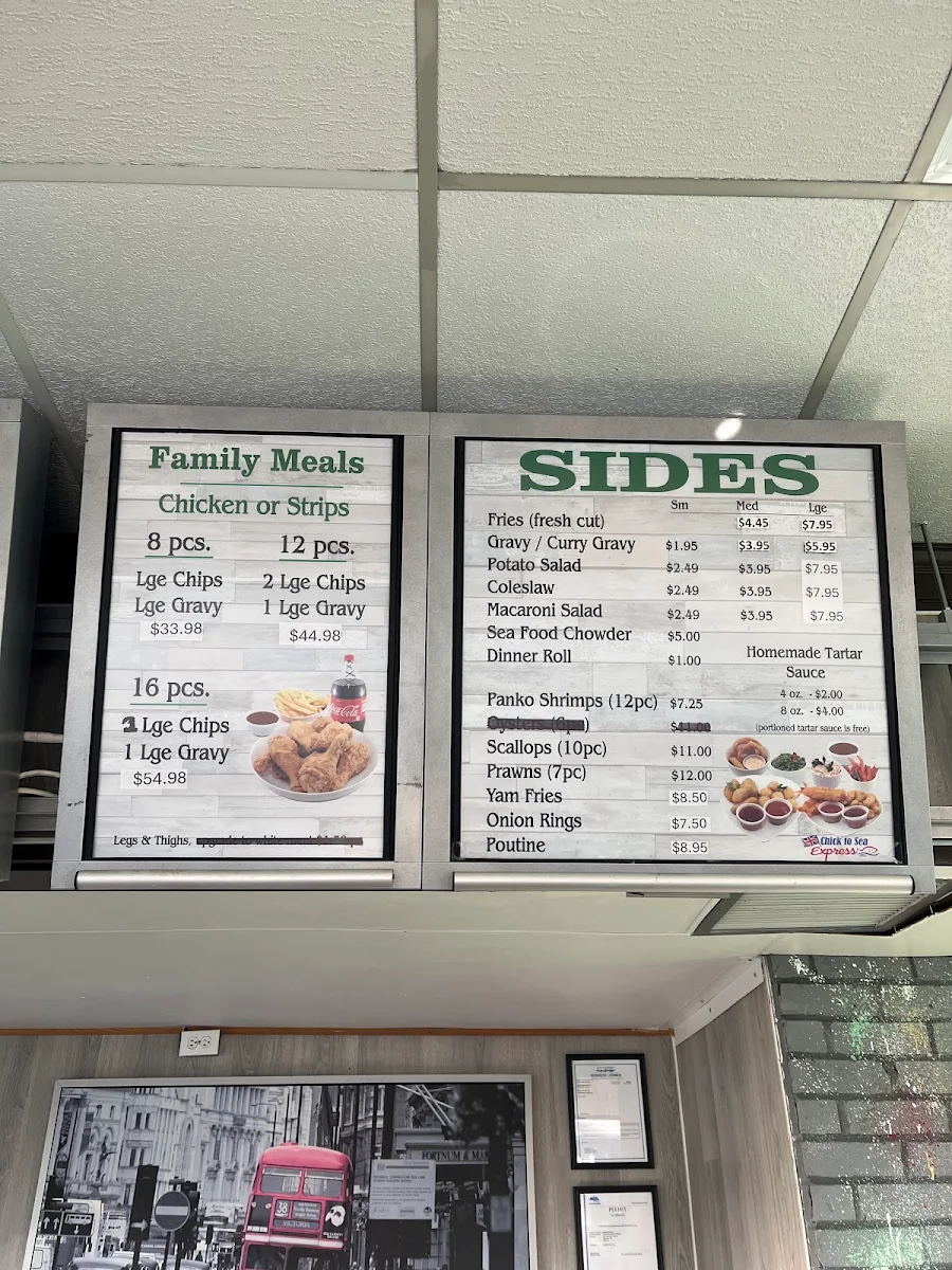 Menu, Chick To Sea Express