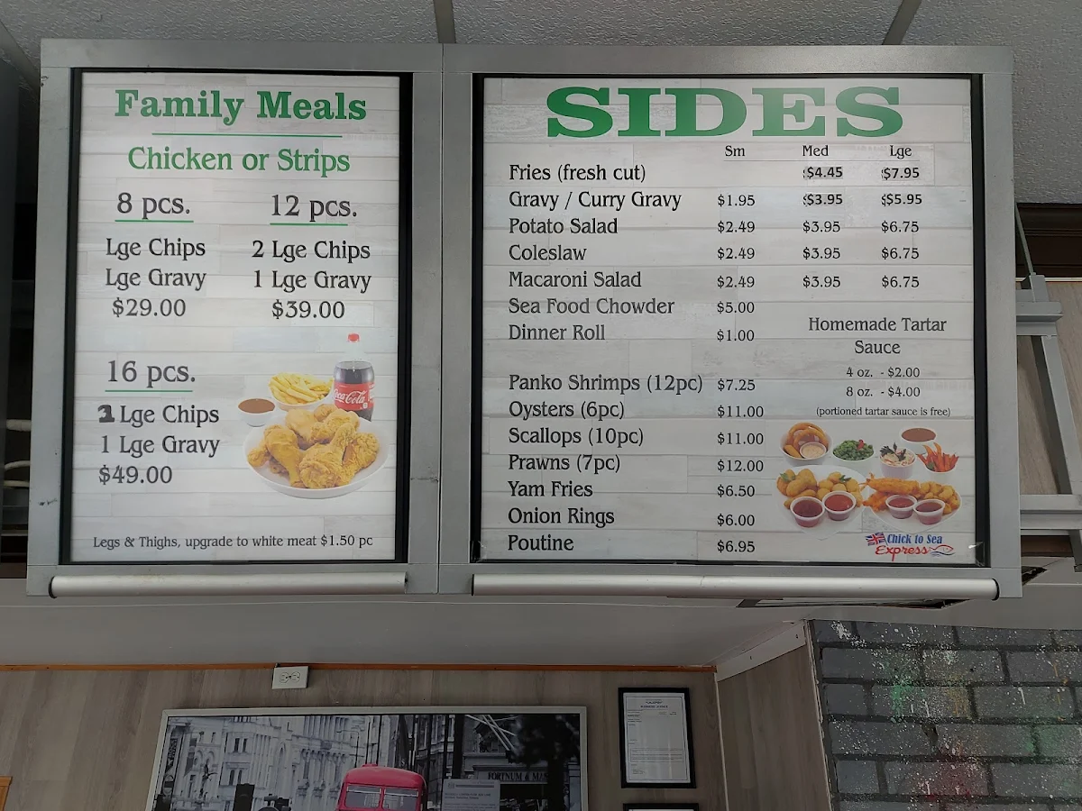 Menu, Chick To Sea Express