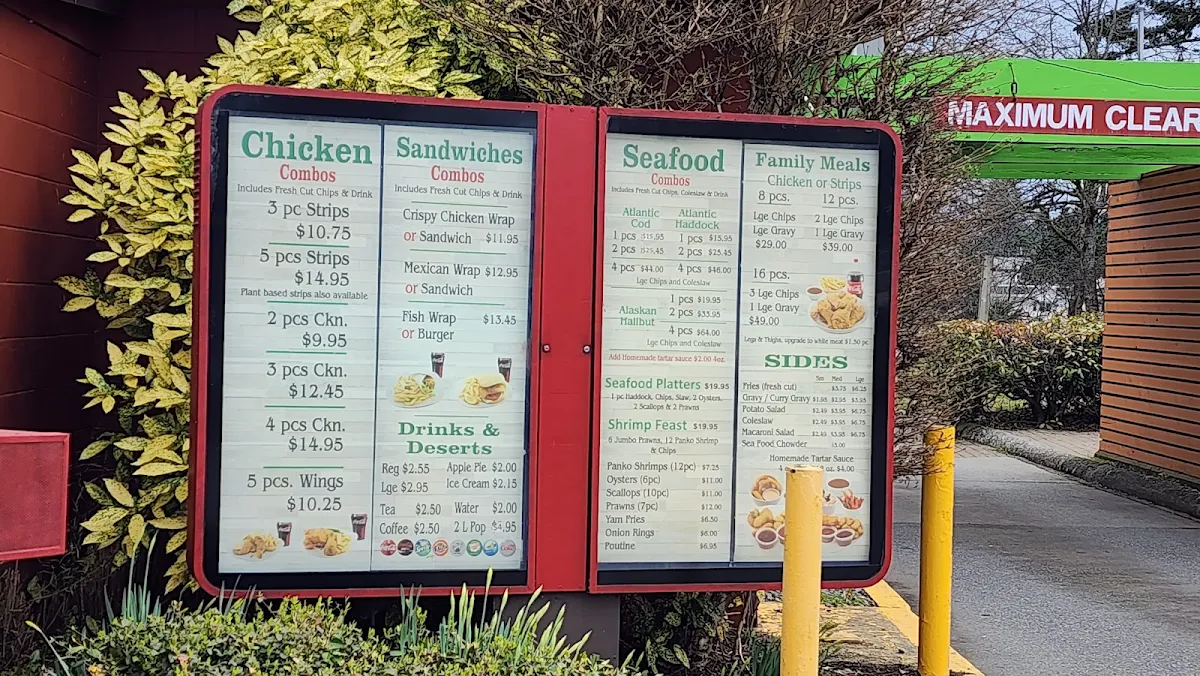 Menu, Chick To Sea Express