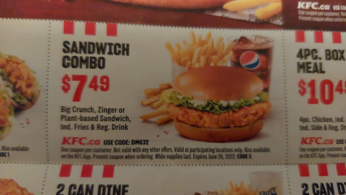 Menu, KFC