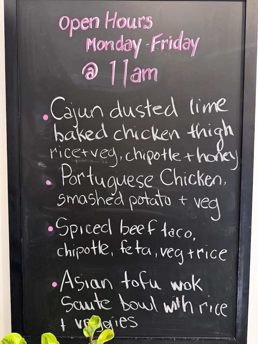 Menu, Shauna's Kitchen
