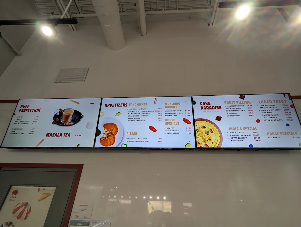 Menu, Atul Bakery
