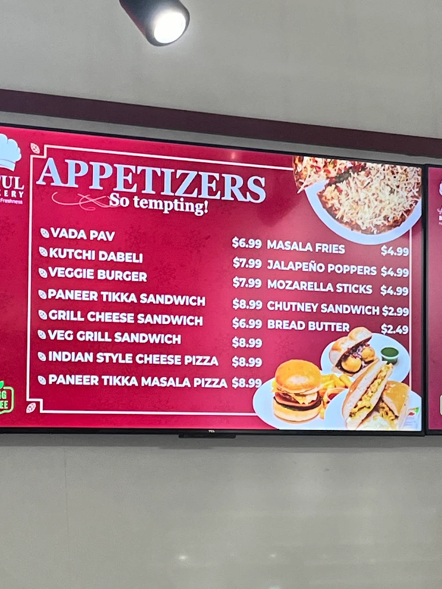 Menu, Atul Bakery