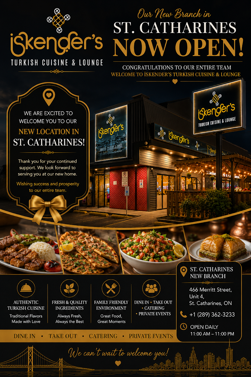 Menu, Iskender’s Turkish Cuisine & Lounge