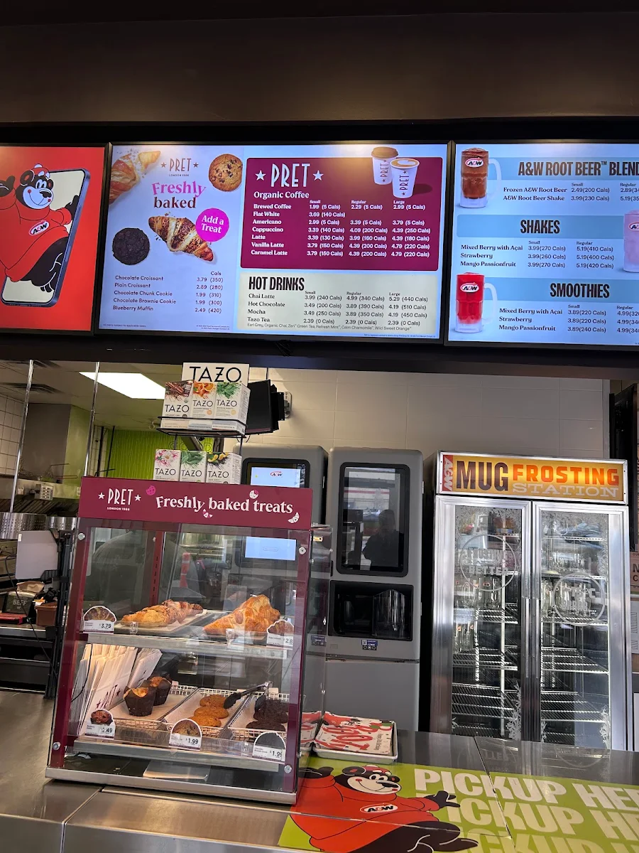 Menu, A&W Canada