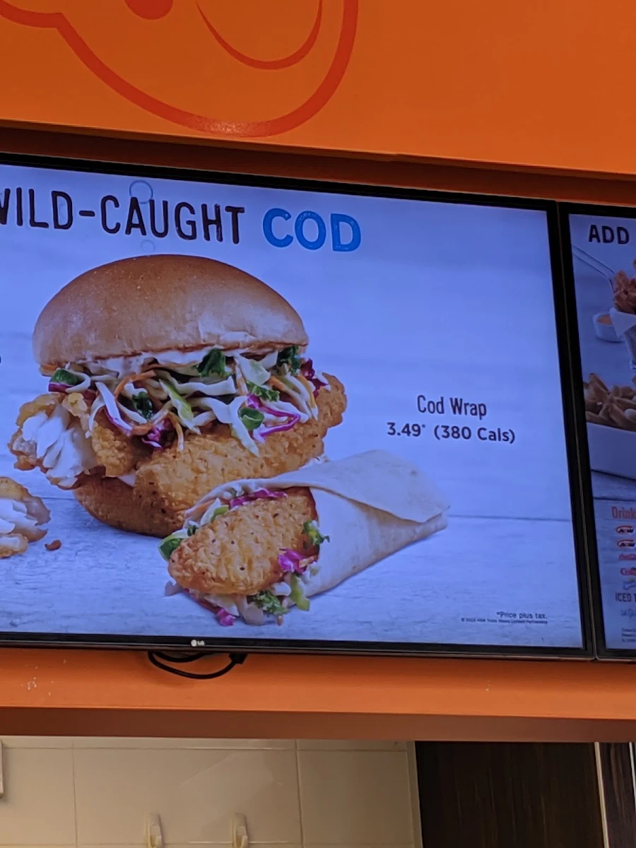 Menu, A&W Canada
