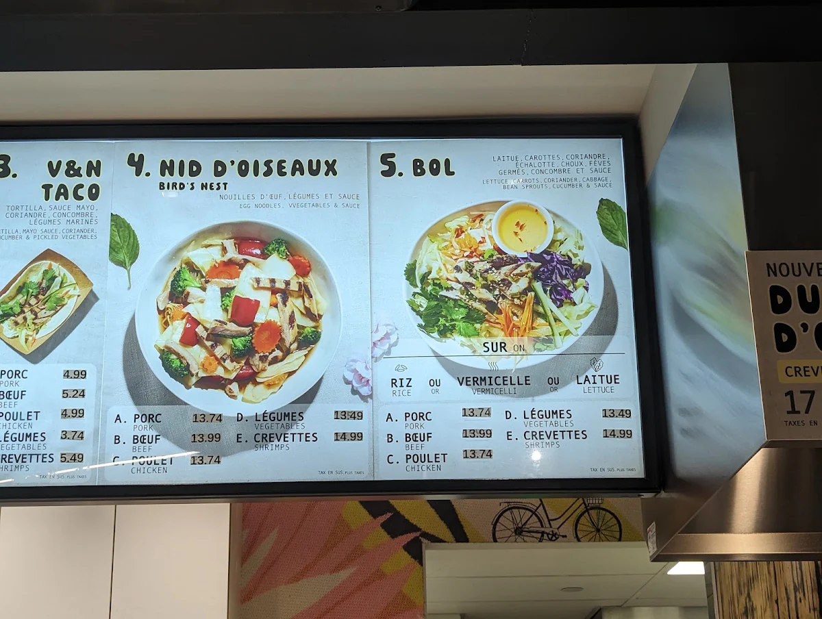Menu, Vie & Nam