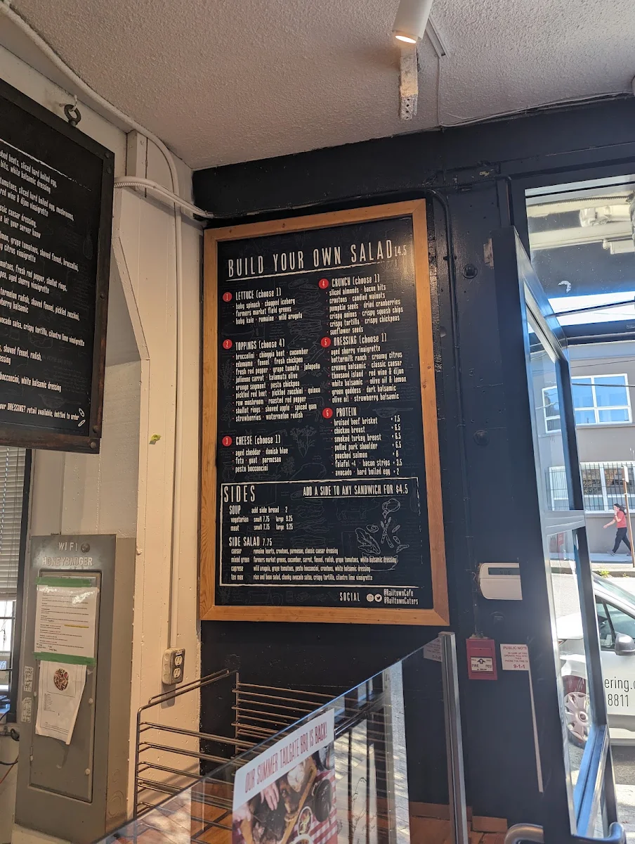 Menu, Railtown Café