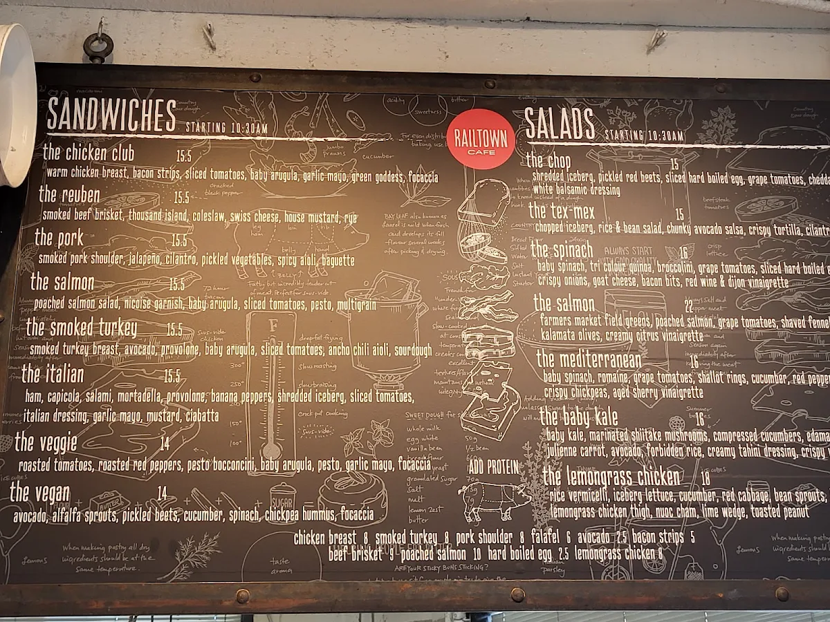 Menu, Railtown Café