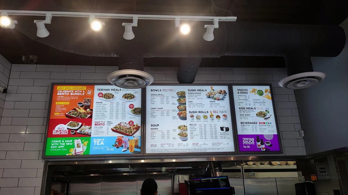 Menu, Edo Japan