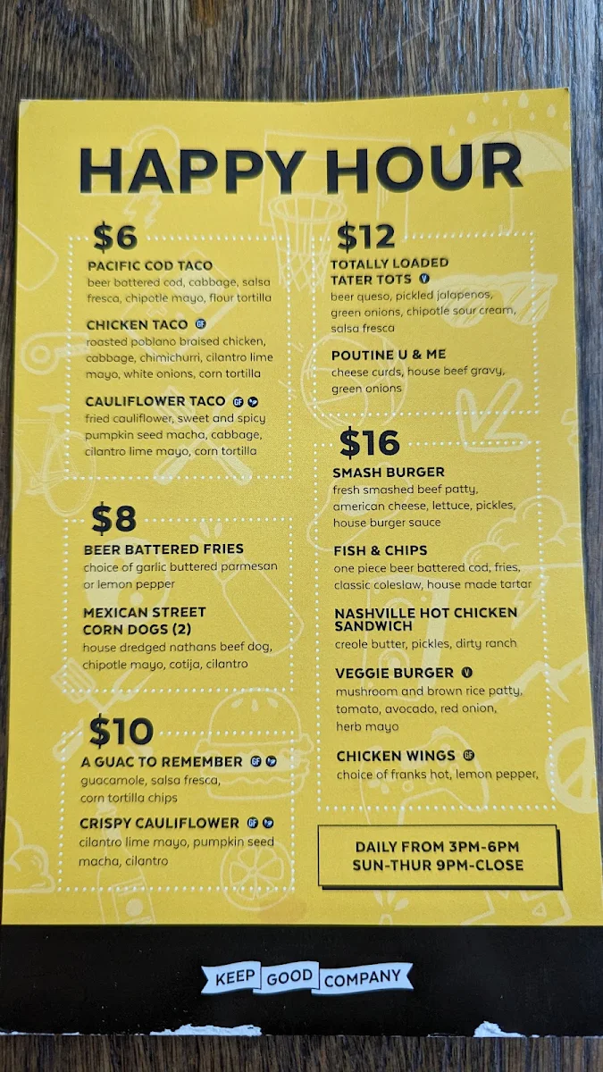 Menu, Good Co. Northwoods