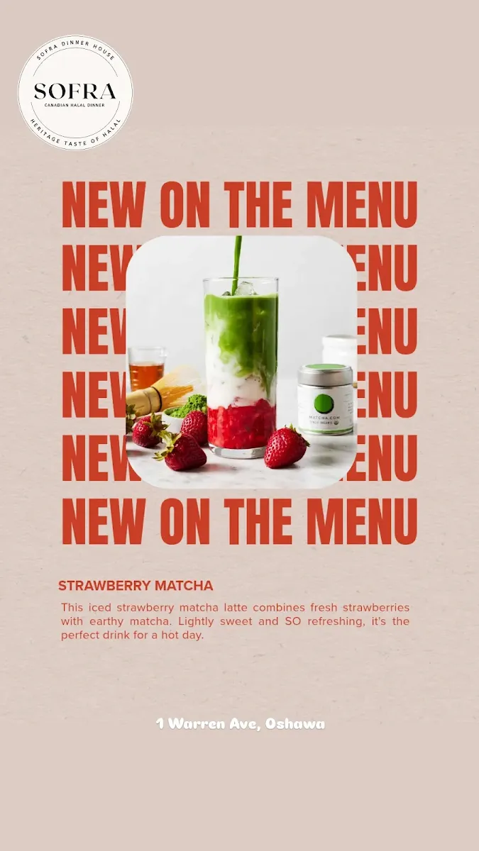 Menu, Sofra Dinner House