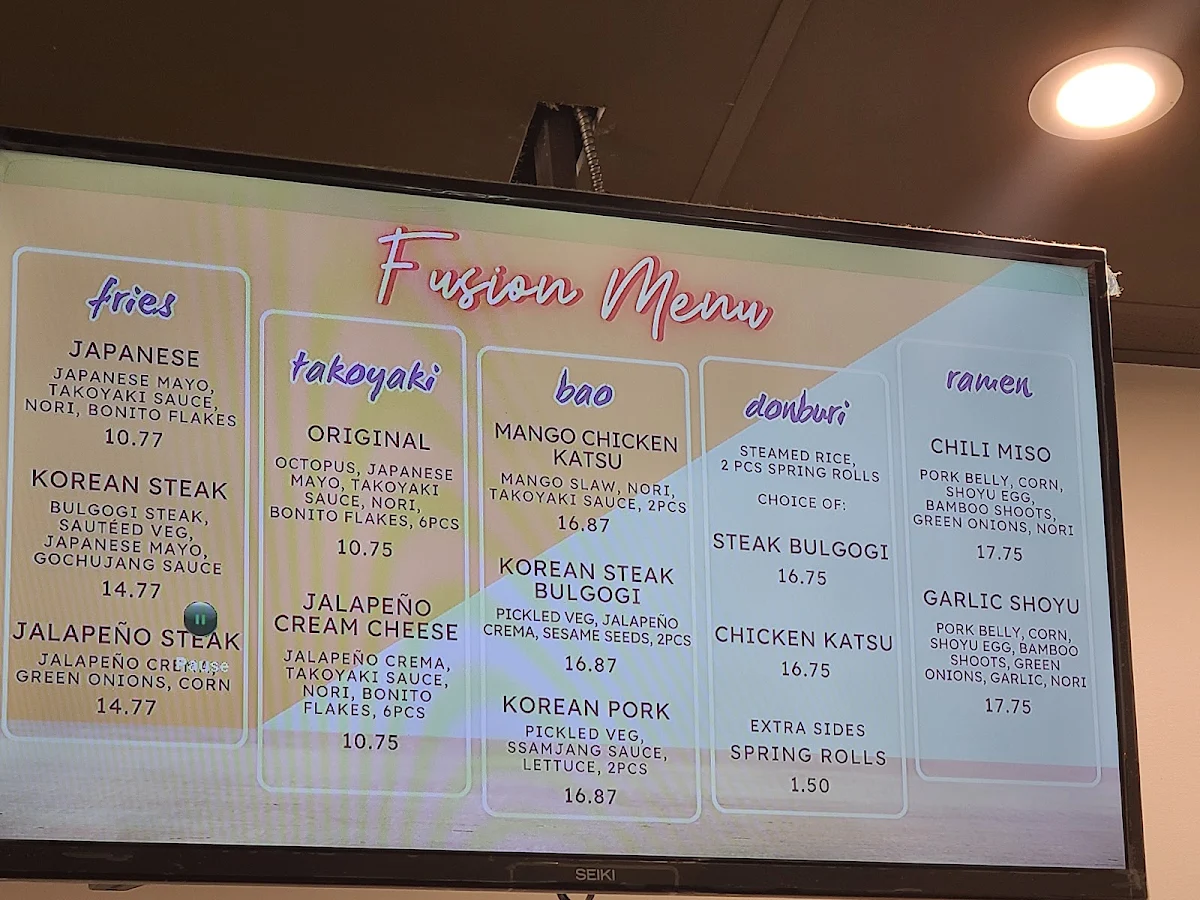 Menu, Purple Crumbs Snack Bar
