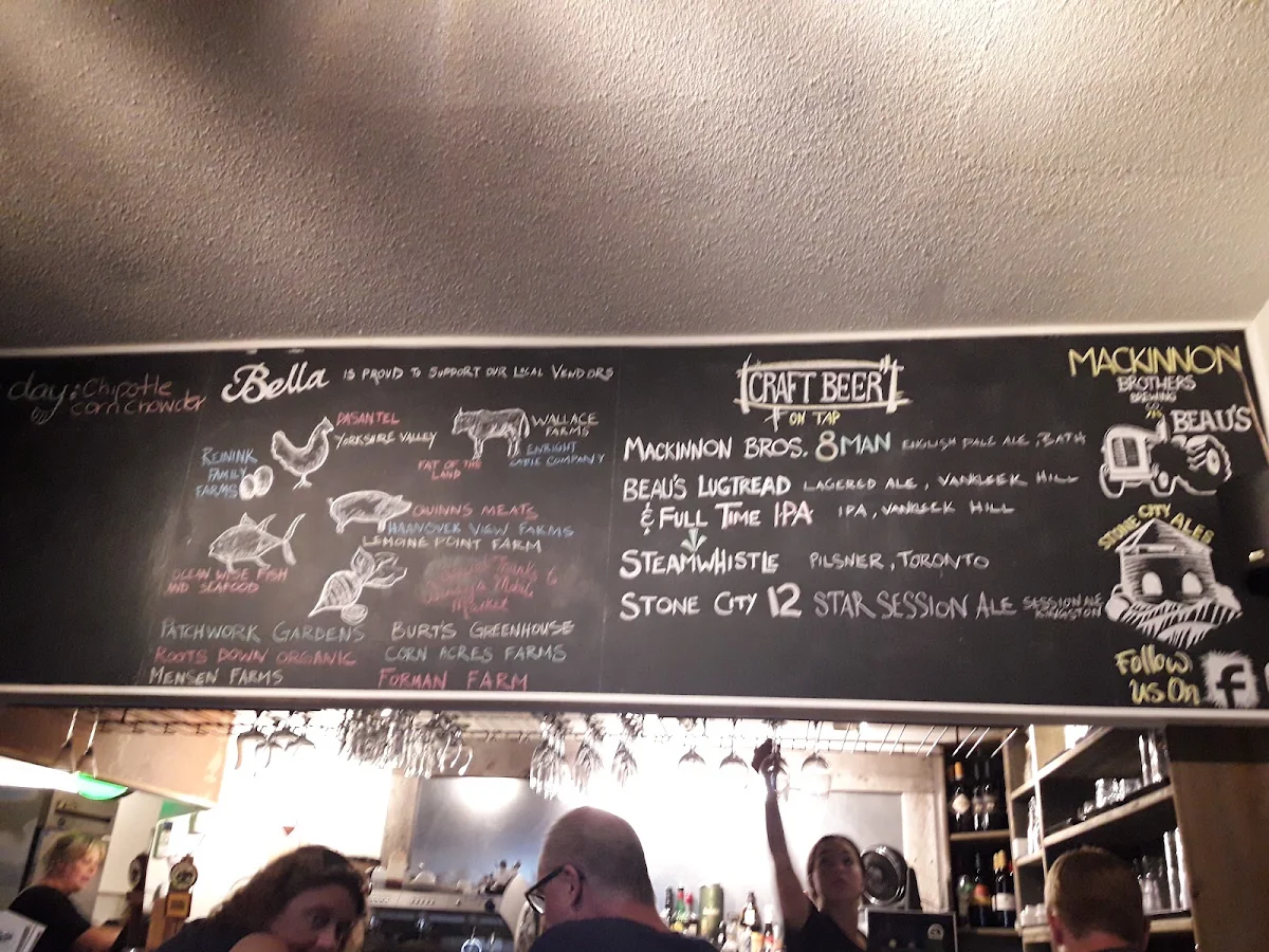 Menu, Bella Bistro