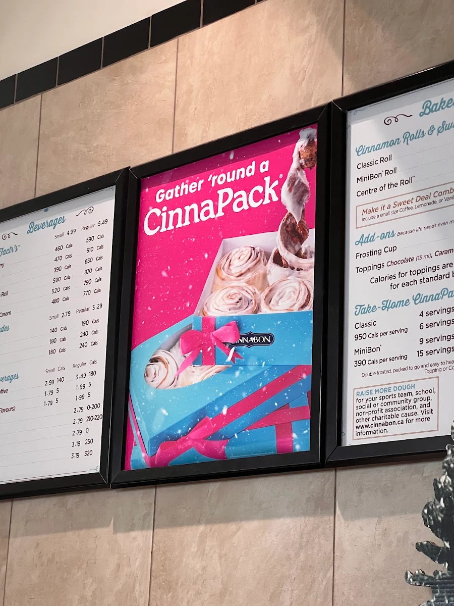 Menu, Cinnabon