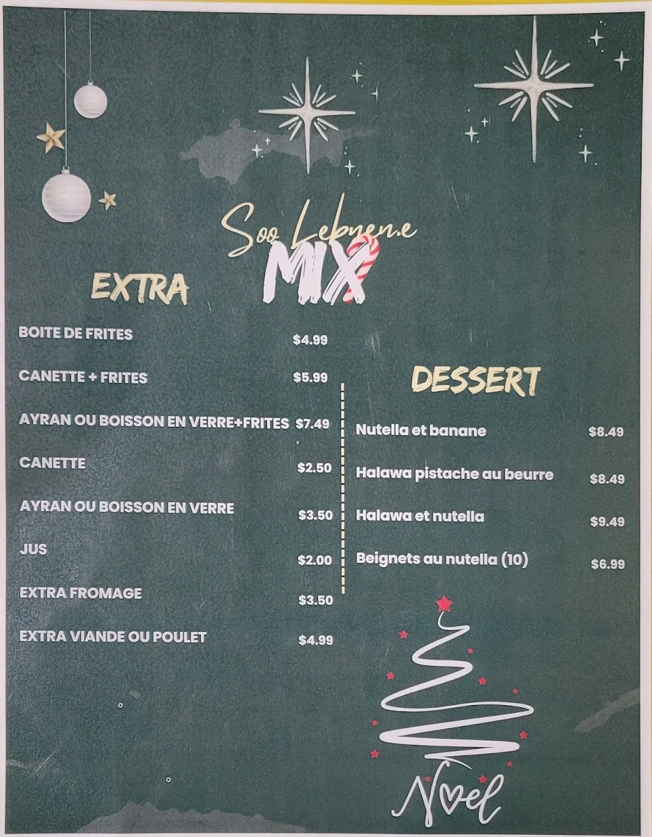 Menu, Soo Lebnene