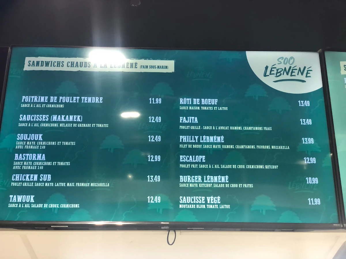 Menu, Soo Lebnene