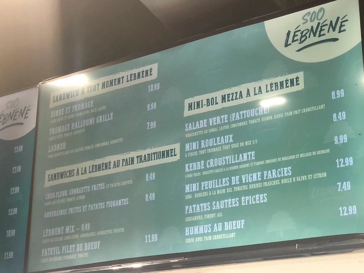 Menu, Soo Lebnene