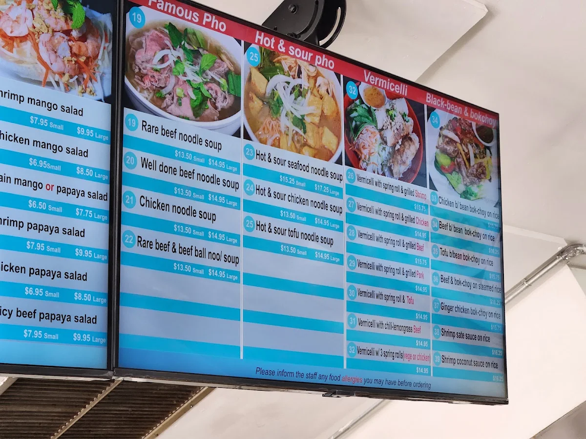 Menu, Ginger Restaurant