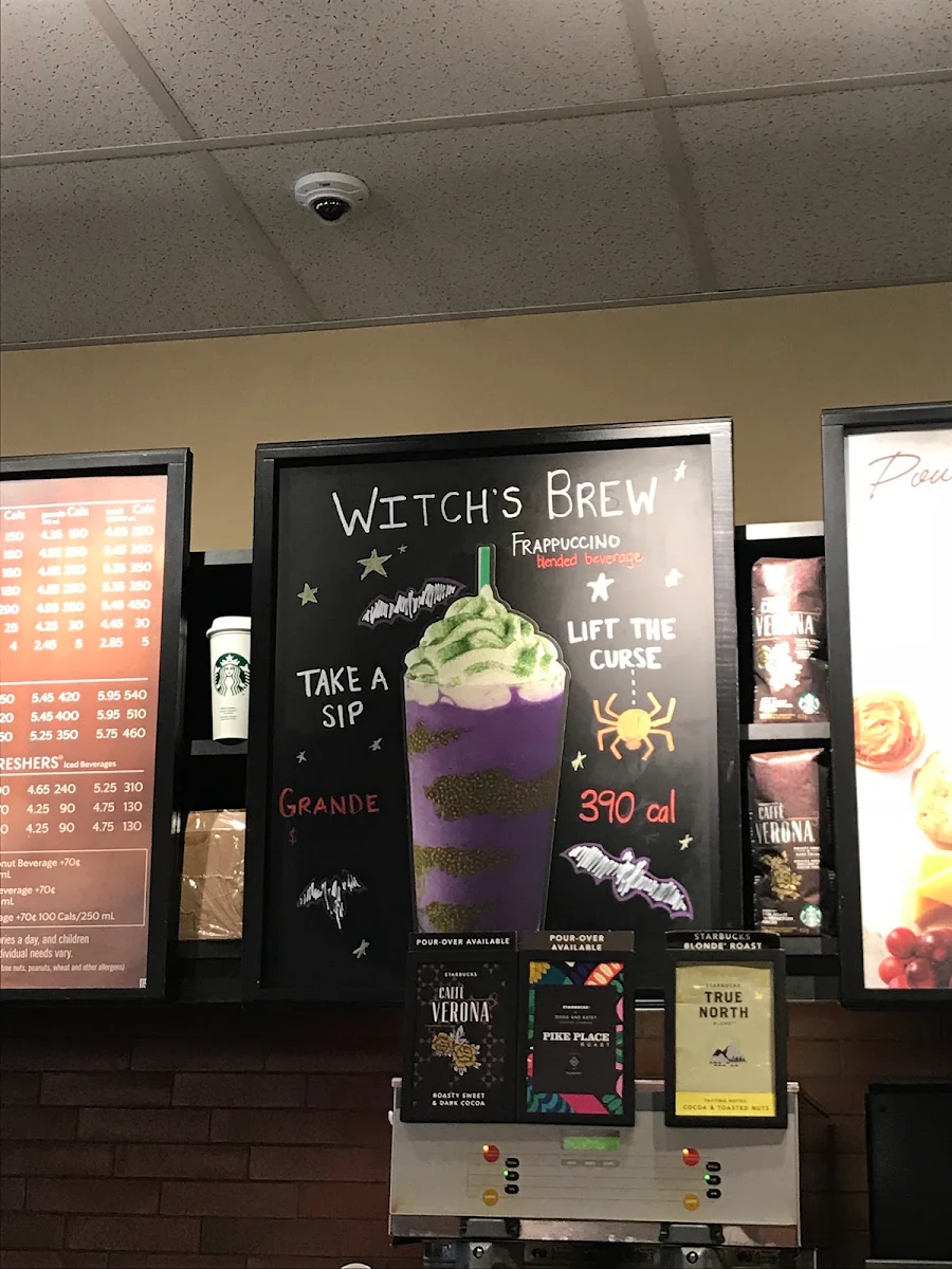 Menu, Starbucks Coffee Company