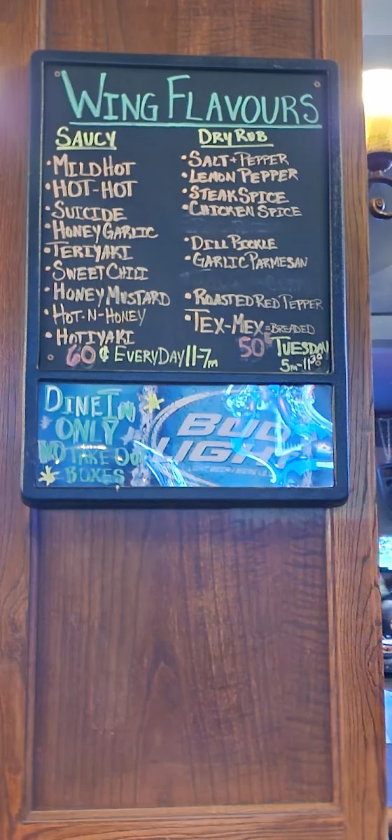 Menu, Horseshu Lounge