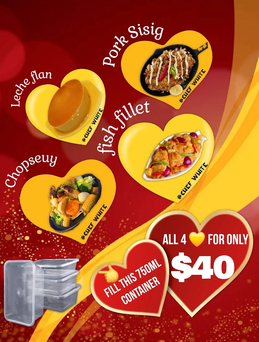 Menu, Chef White, The Sizzlers