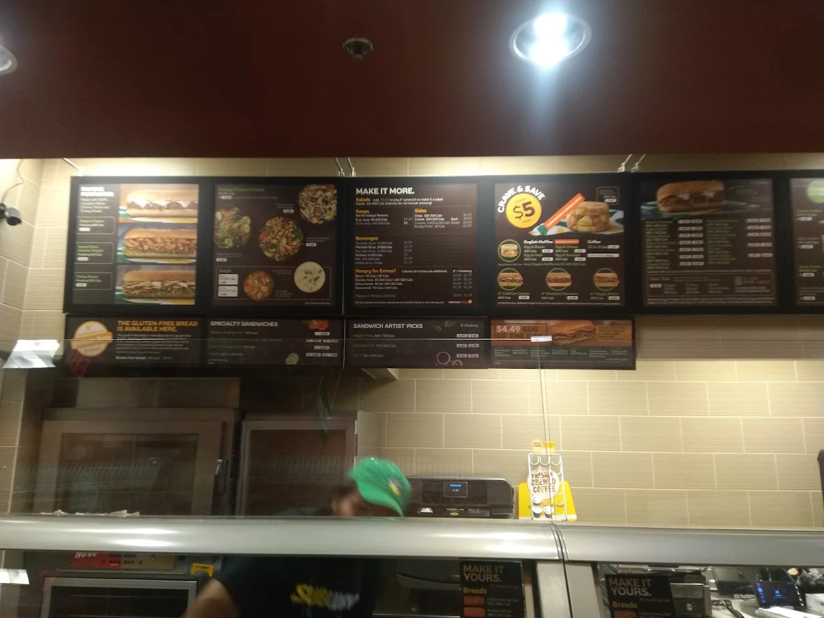 Menu, Subway