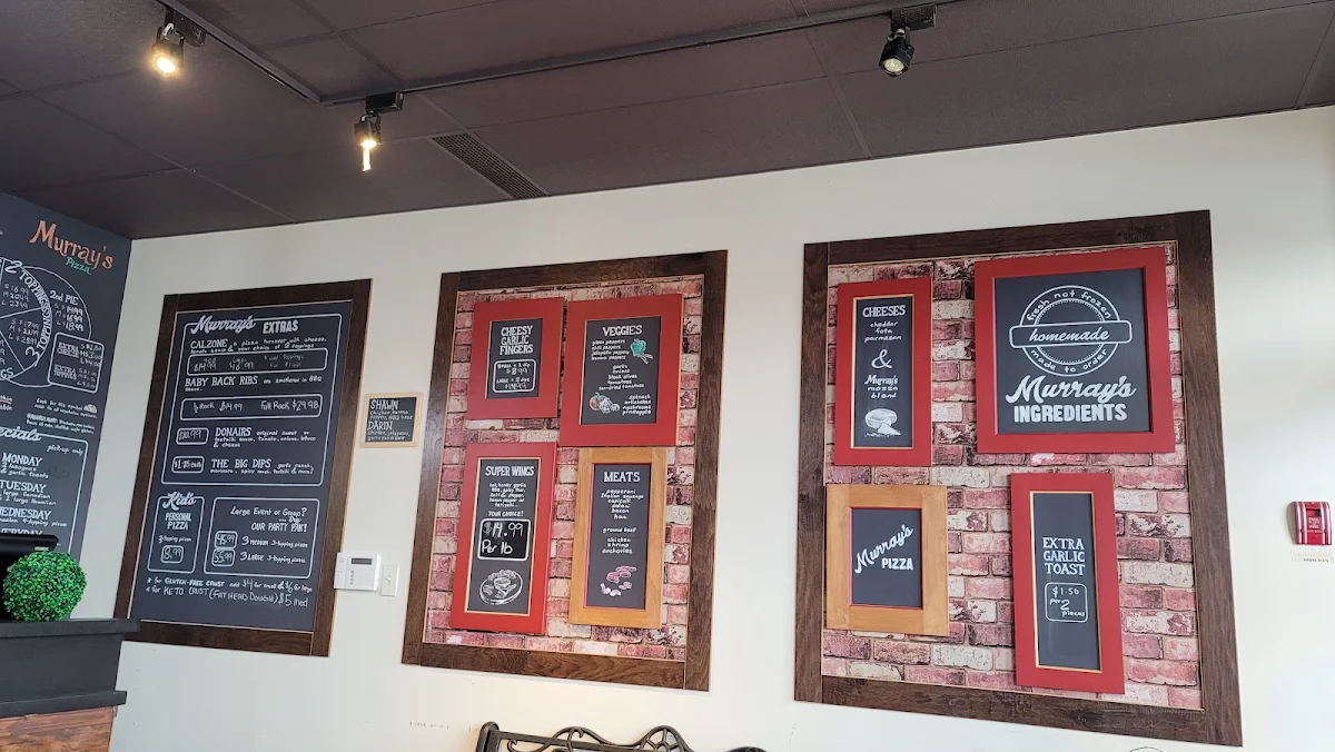 Menu, Murray's Pizza & Pasta