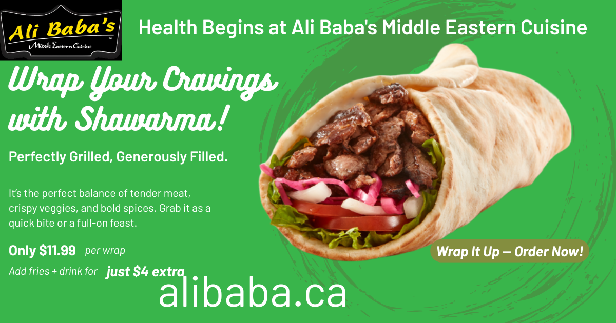 Menu, Ali Baba’s Middle Eastern Cuisine 1283 Bloor St W