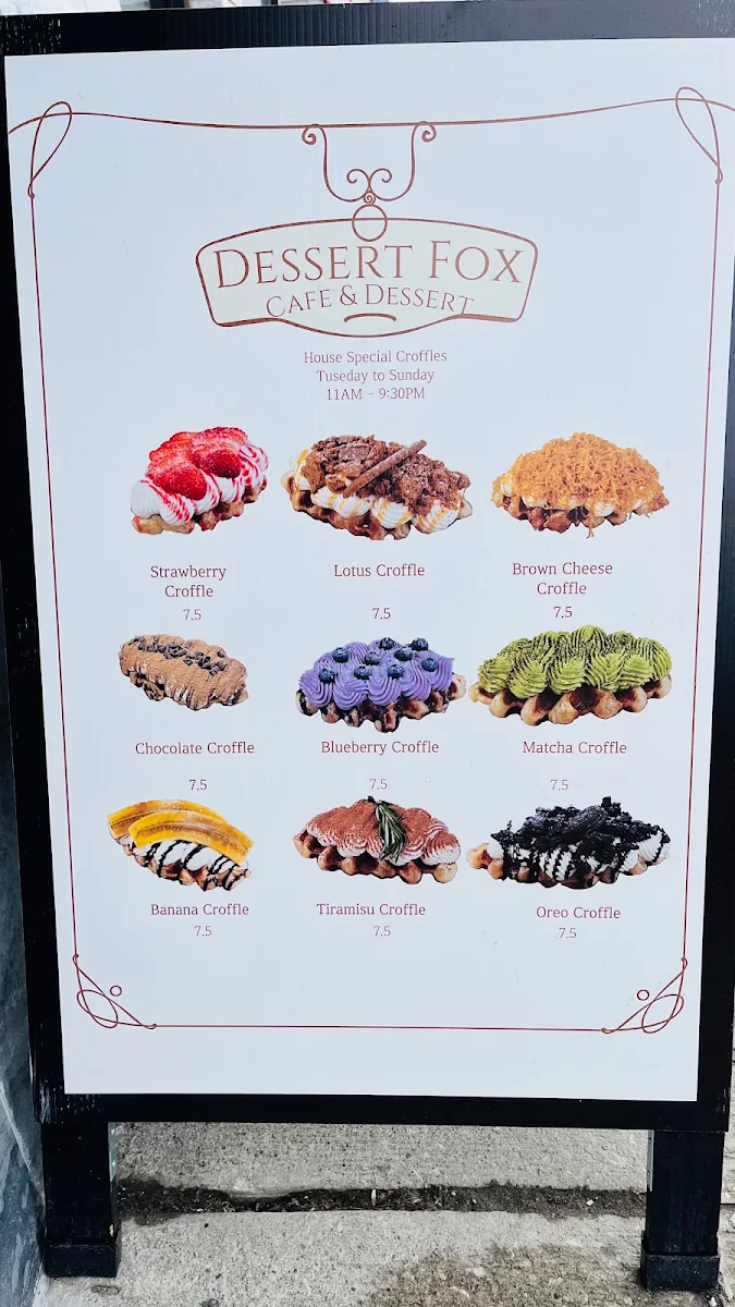 Menu, Dessert Fox