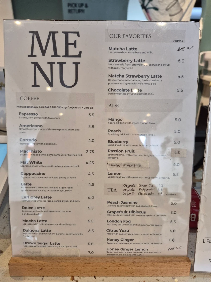 Menu, Dessert Fox