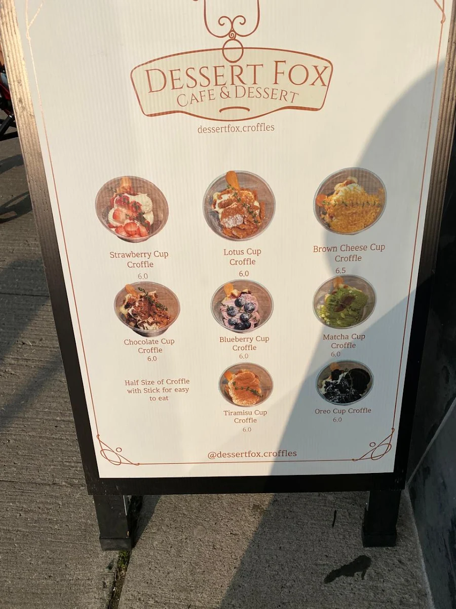 Menu, Dessert Fox