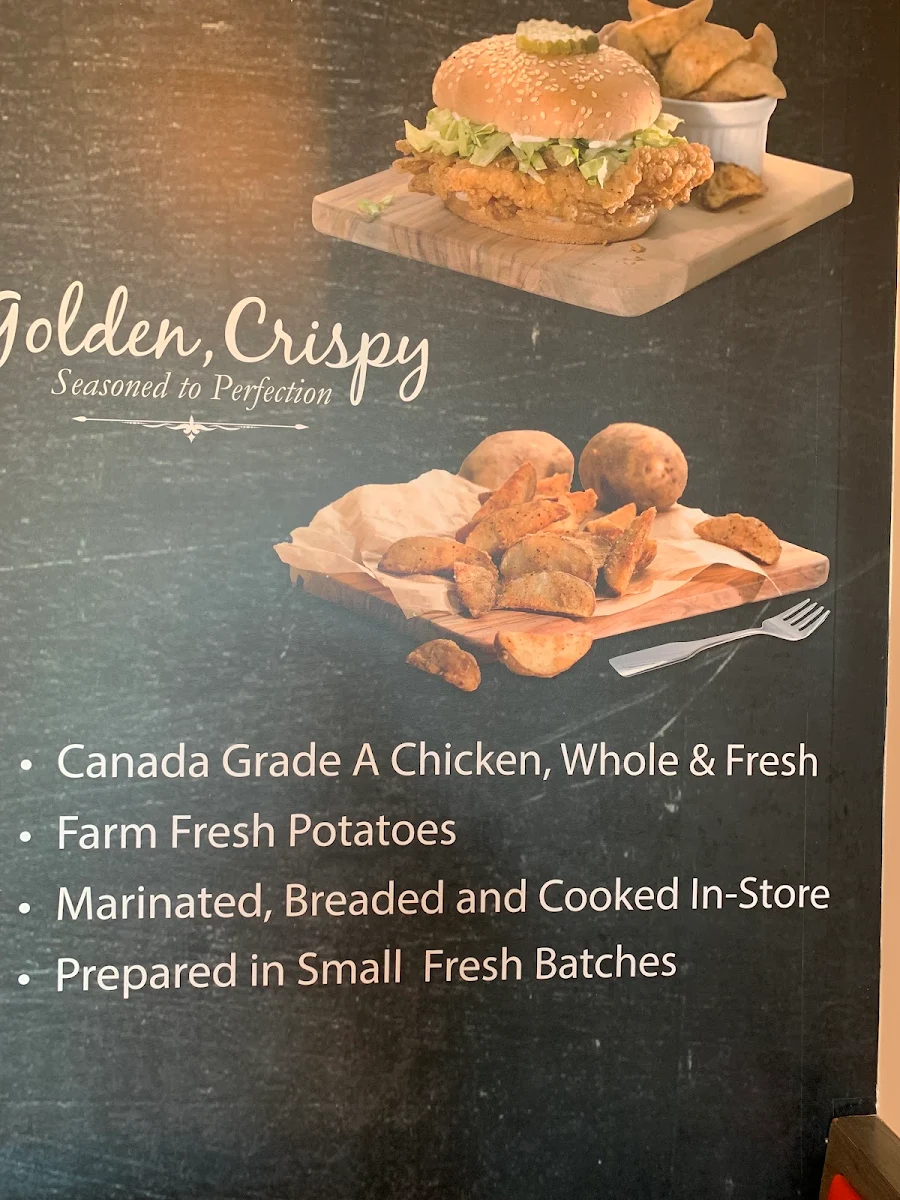 Menu, Mary Brown's Chicken