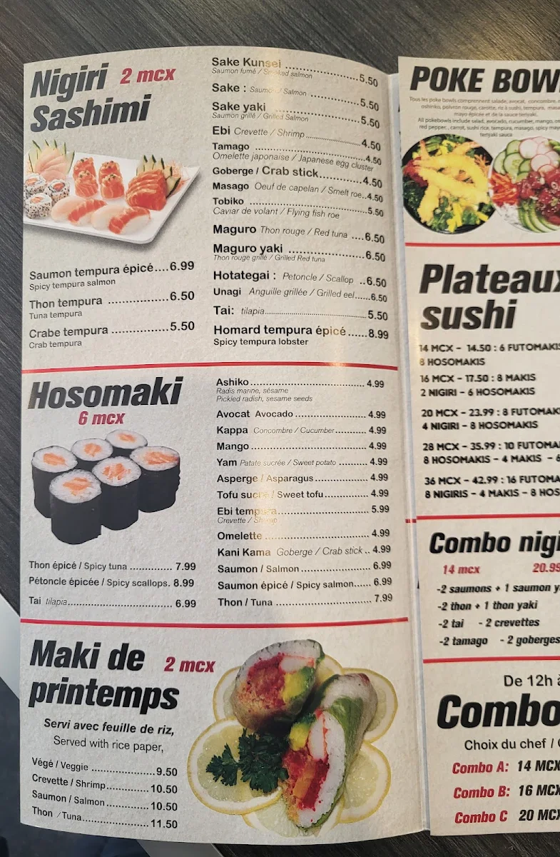 Menu, Akami sushi