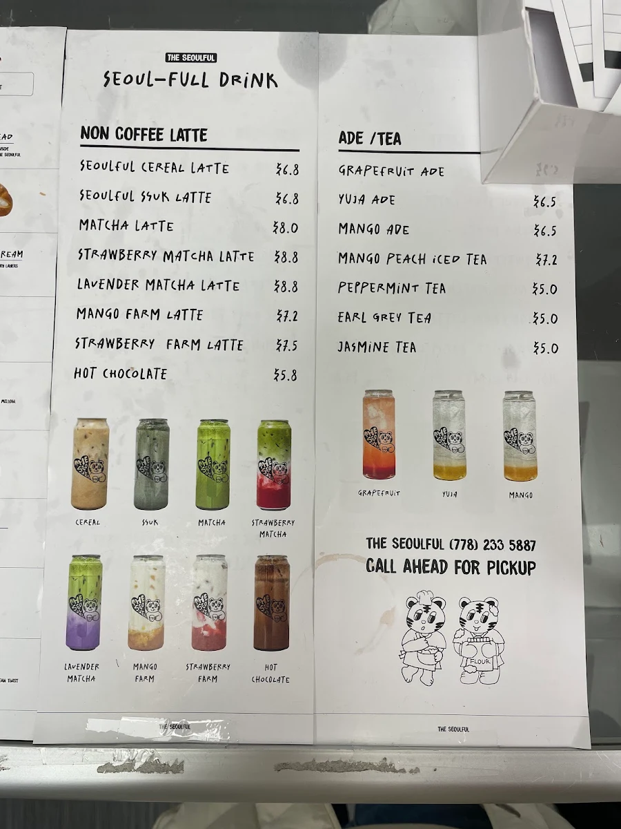 Menu, The Seoulful