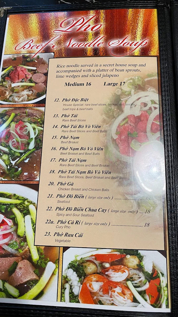 Menu, Taste of Pho