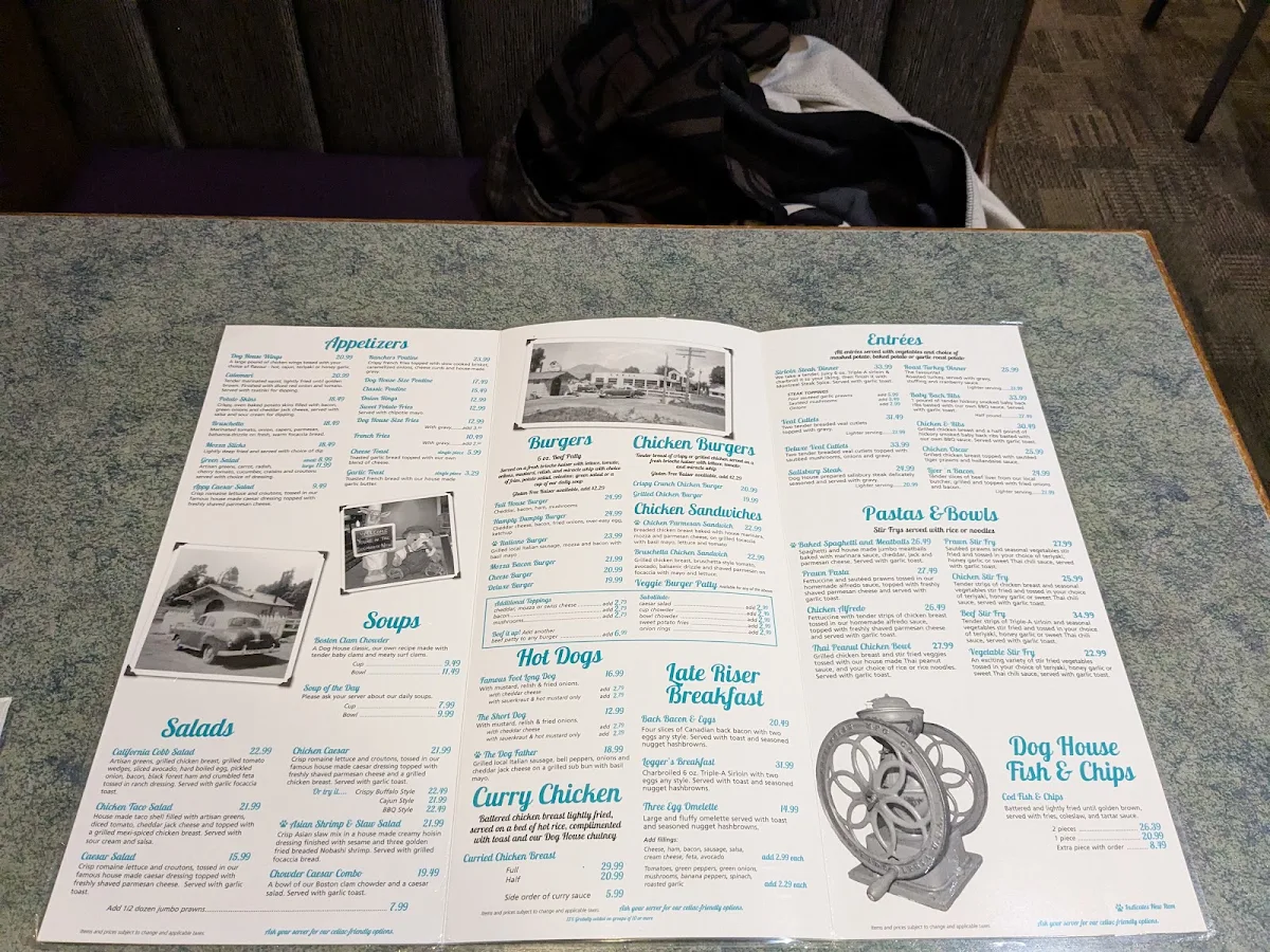 Menu, Dog House