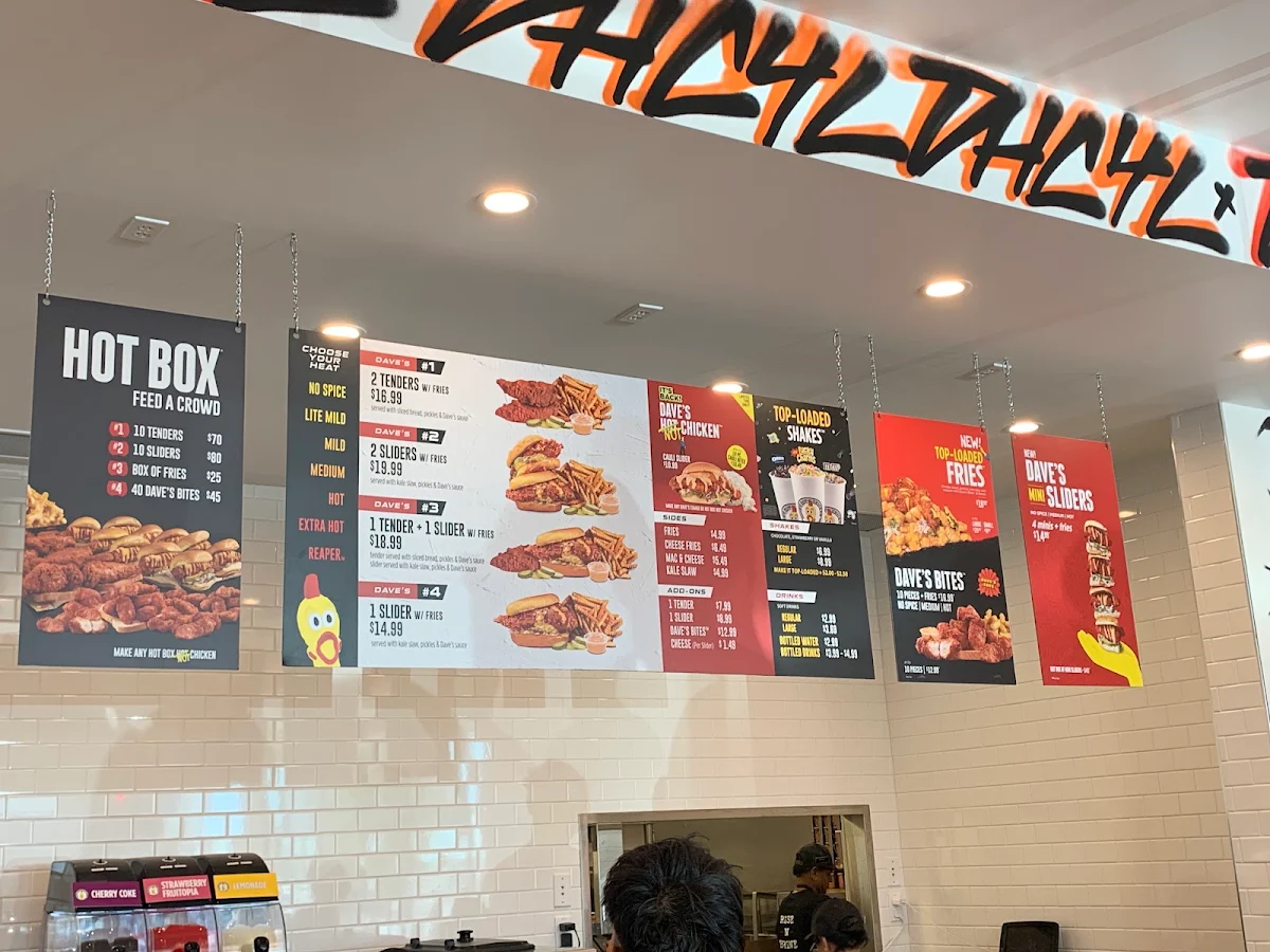 Menu, Dave's Hot Chicken