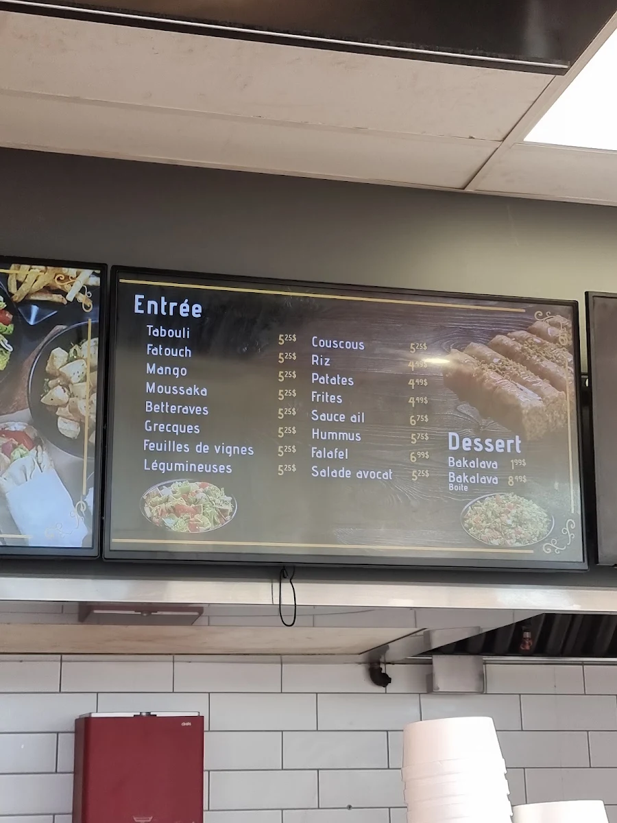 Menu, Mr.Taouk