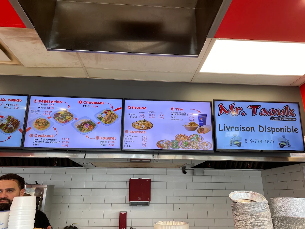 Menu, Mr.Taouk