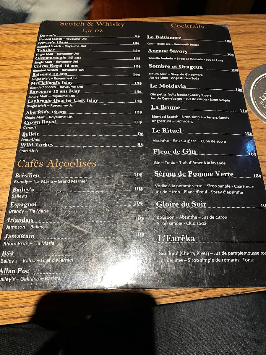 Menu, Maître Edgar