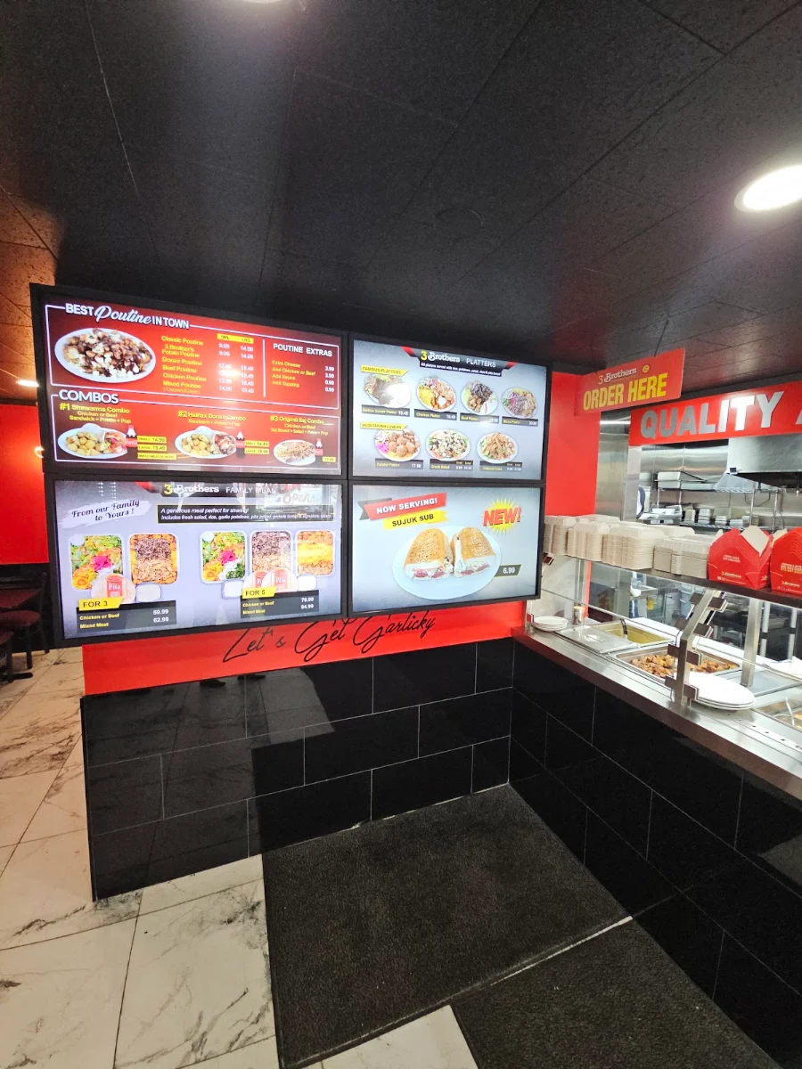 Menu, 3 Brothers Shawarma & Poutine