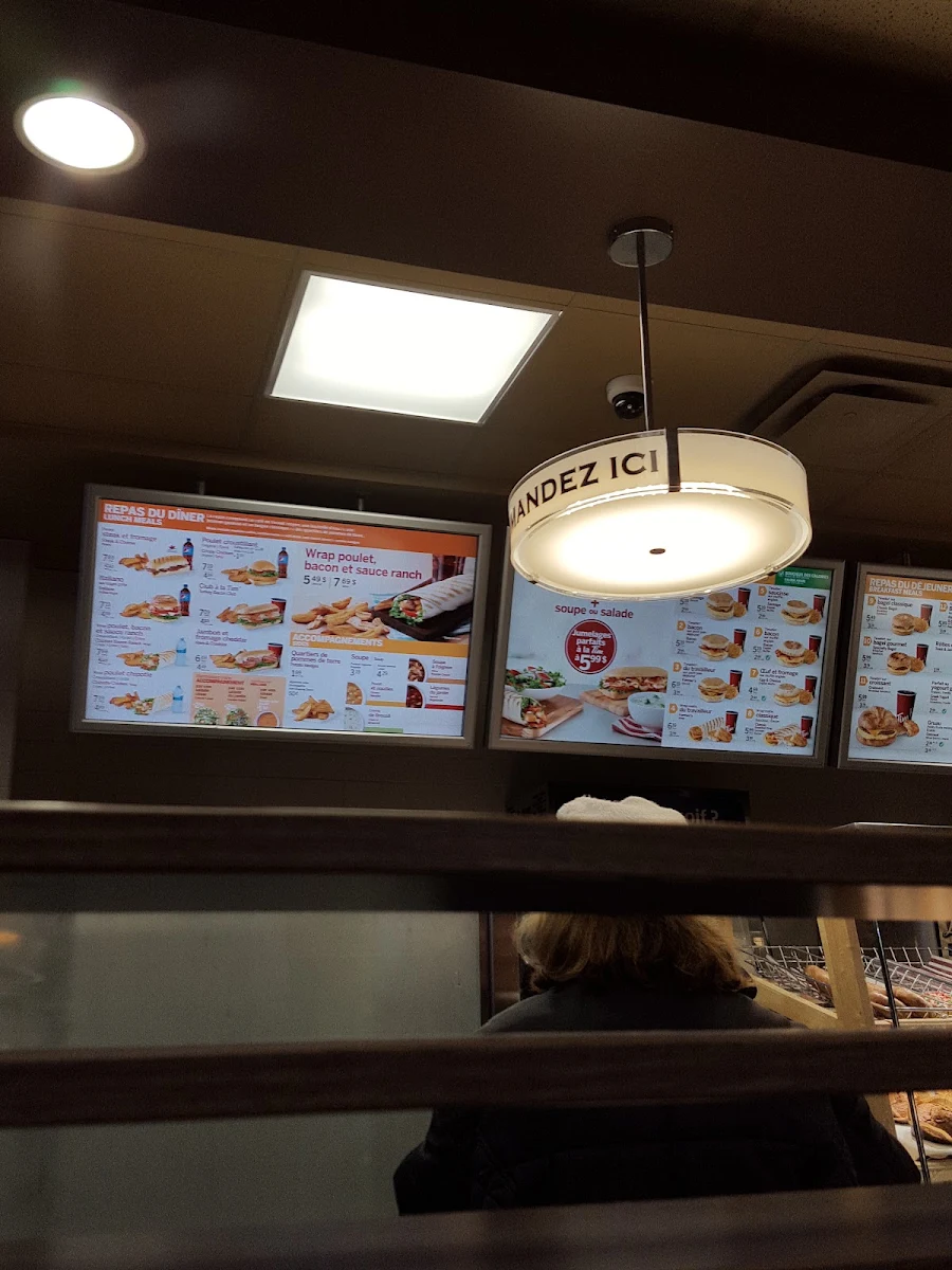 Menu, Tim Hortons